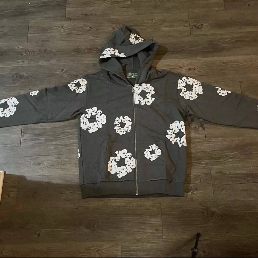 Gray Floral Kids Jacket